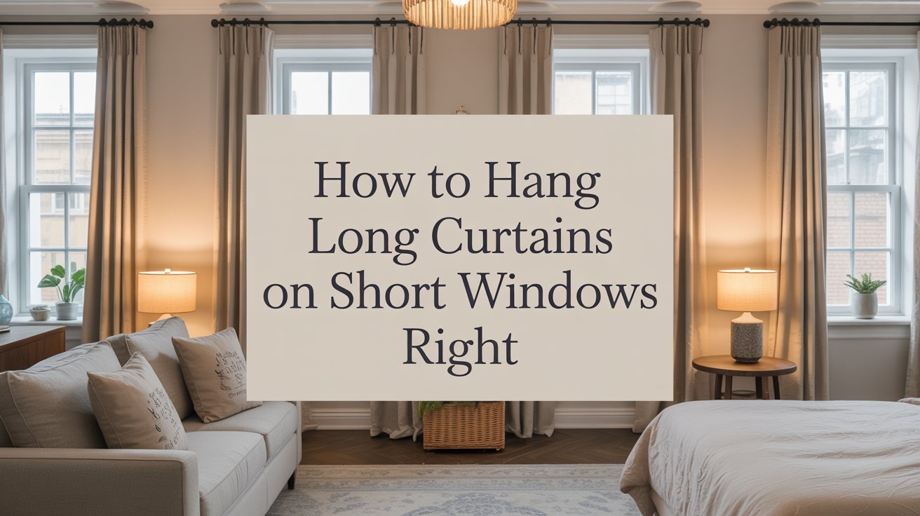 How to Hang Long Curtains on Short Windows Right