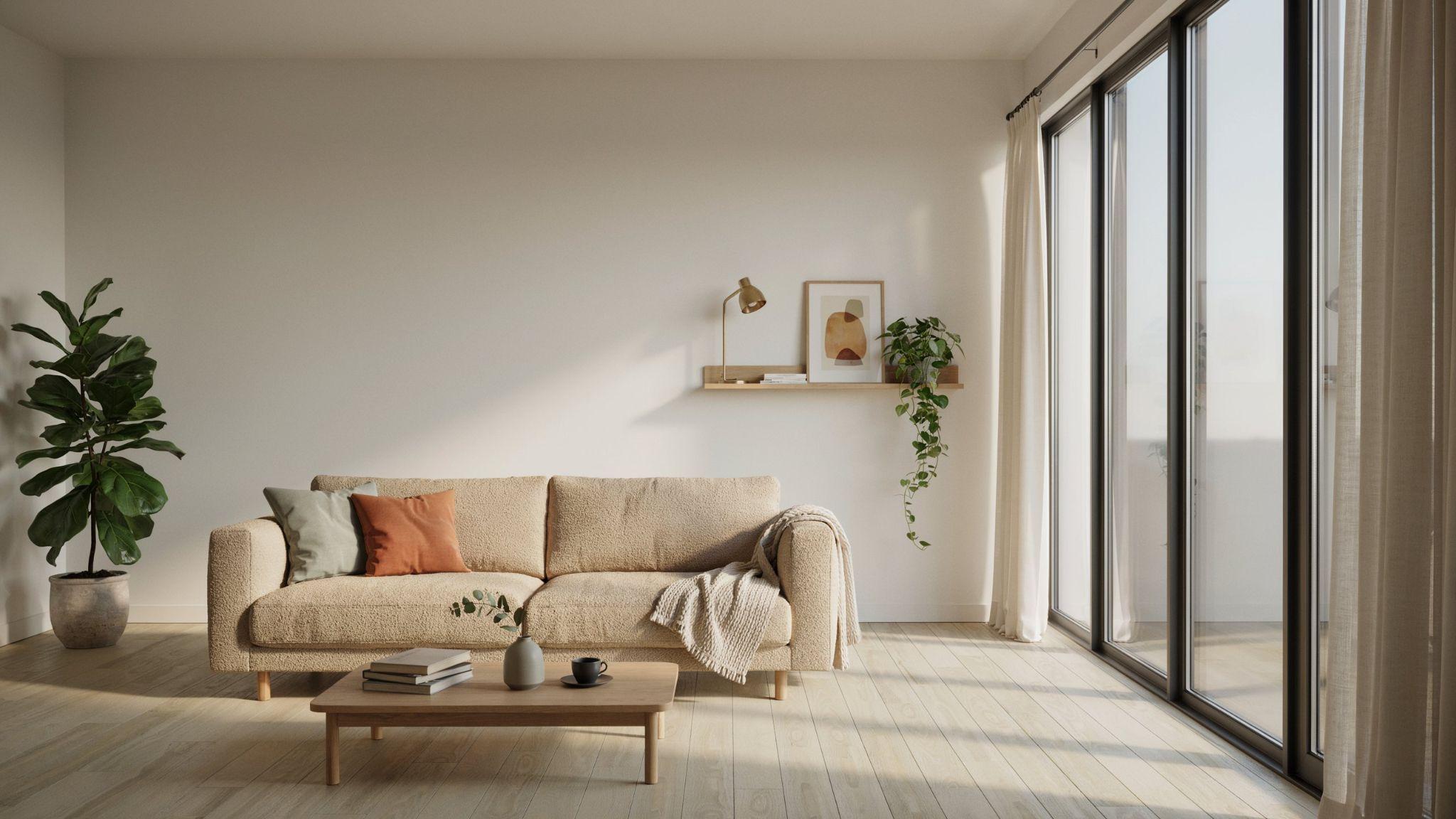 Residential windows with tint film reducing sunlight, glare, heat, and UV exposure.