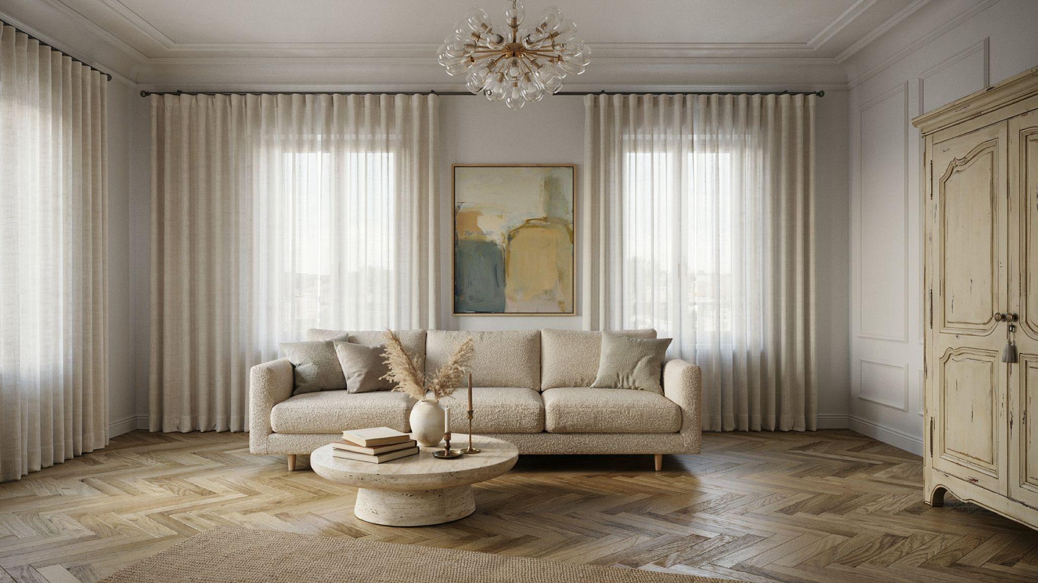 Euro pleat curtains adding sophistication and elegance to interior spaces
