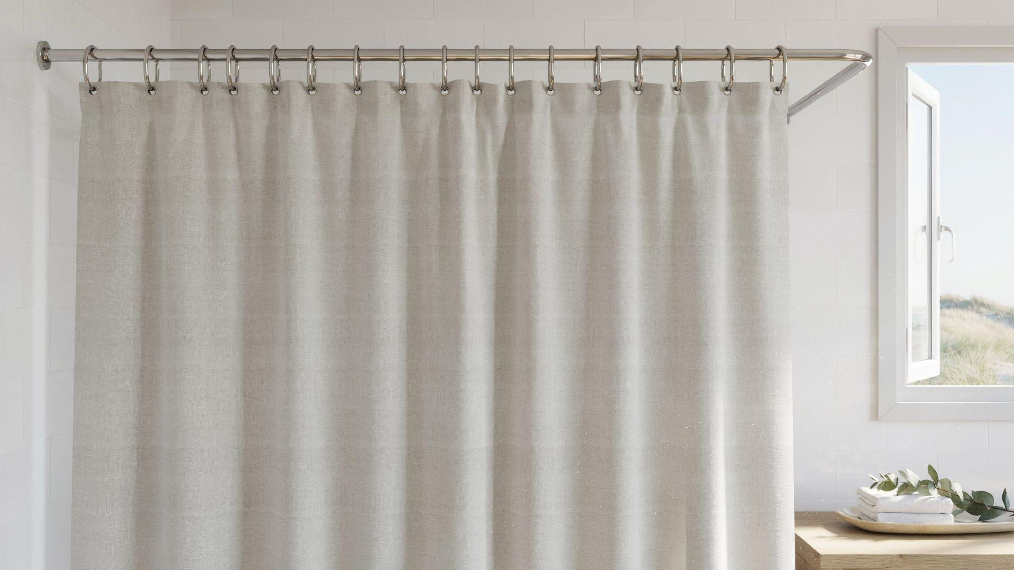 Stainless steel curtain hooks designed for humid environments.