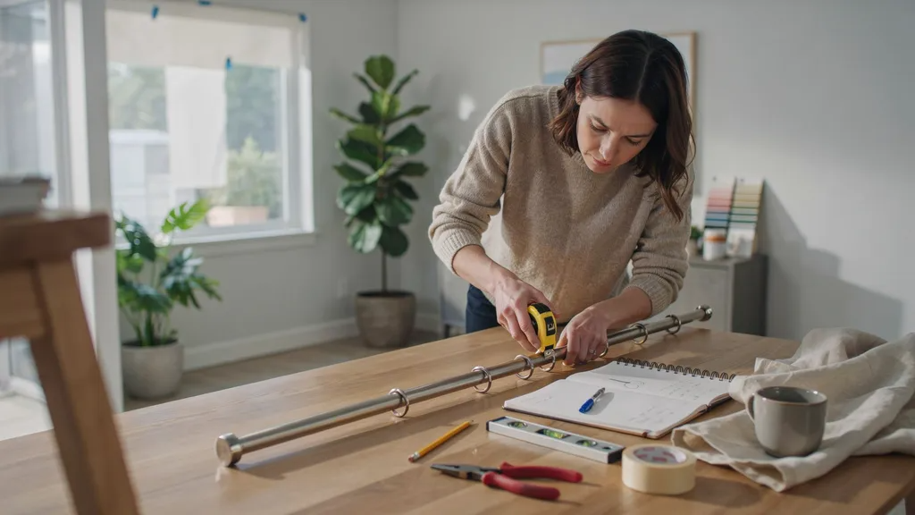 Calculating the number of curtain rings needed for a curtain panel.