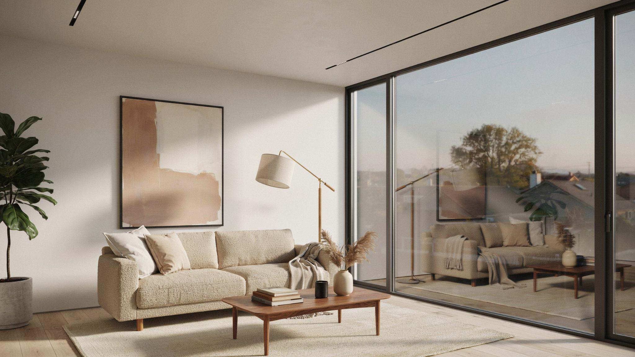 Modern home with tinted windows showcasing benefits and potential trade-offs of tinting.