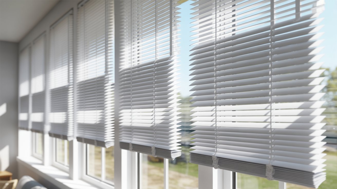 Honeycomb blinds air drying fully extended to maintain pleat shape and structure