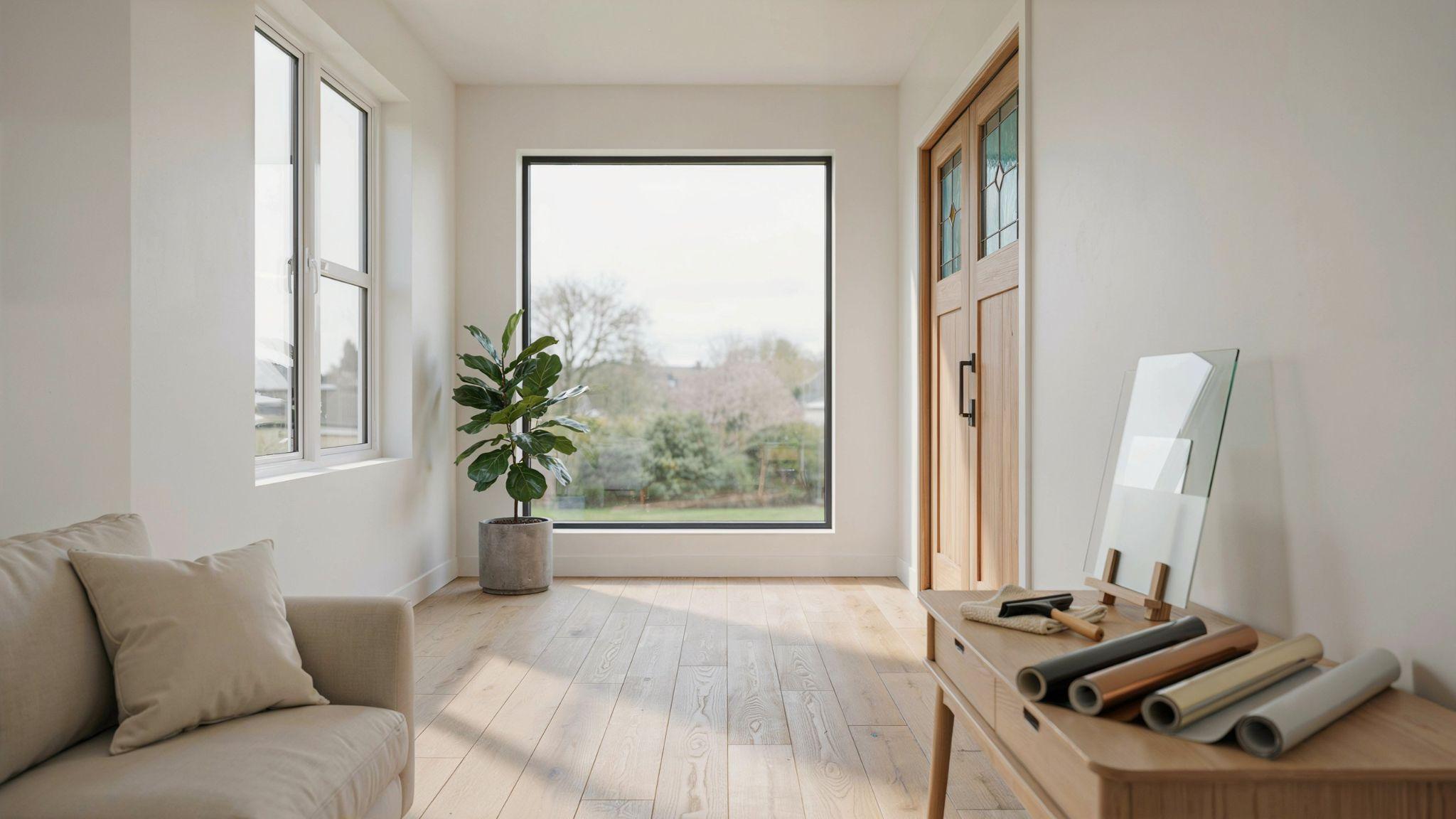 Various residential window types showing tint film compatibility considerations.