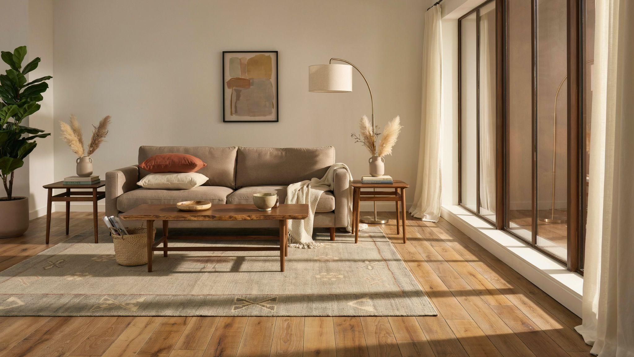 Tinted windows protecting furniture, rugs, and flooring from harmful UV rays.