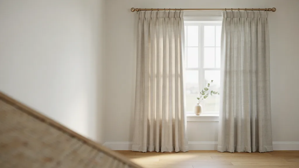 Curtain fullness examples demonstrating proper curtain width calculations.