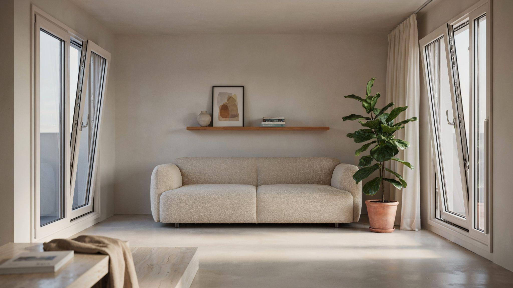 Tilt-and-turn basement window offering flexible ventilation and energy efficiency.
