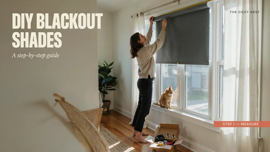 Step-by-step DIY blackout shade tutorial.
