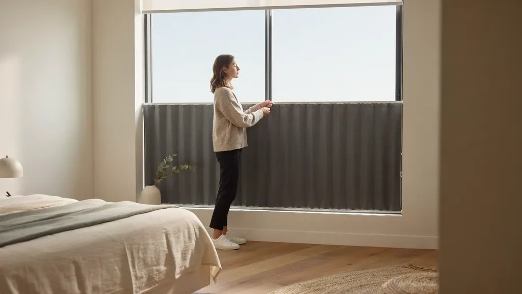 Installing and testing a finished blackout shade.