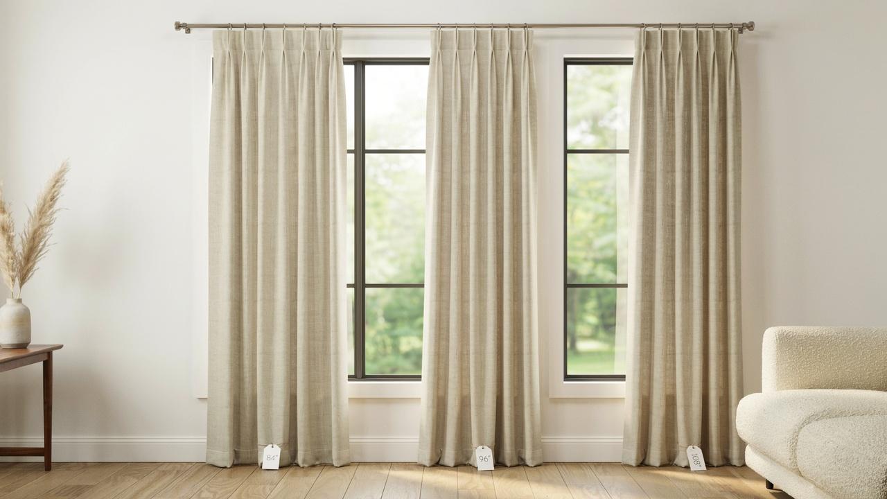 Different curtain lengths displayed to show how rod height and curtain size work together for a polished window treatment.