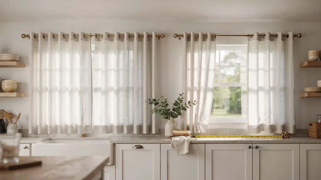 Comparison of properly measured and poorly fitted cafe curtains.