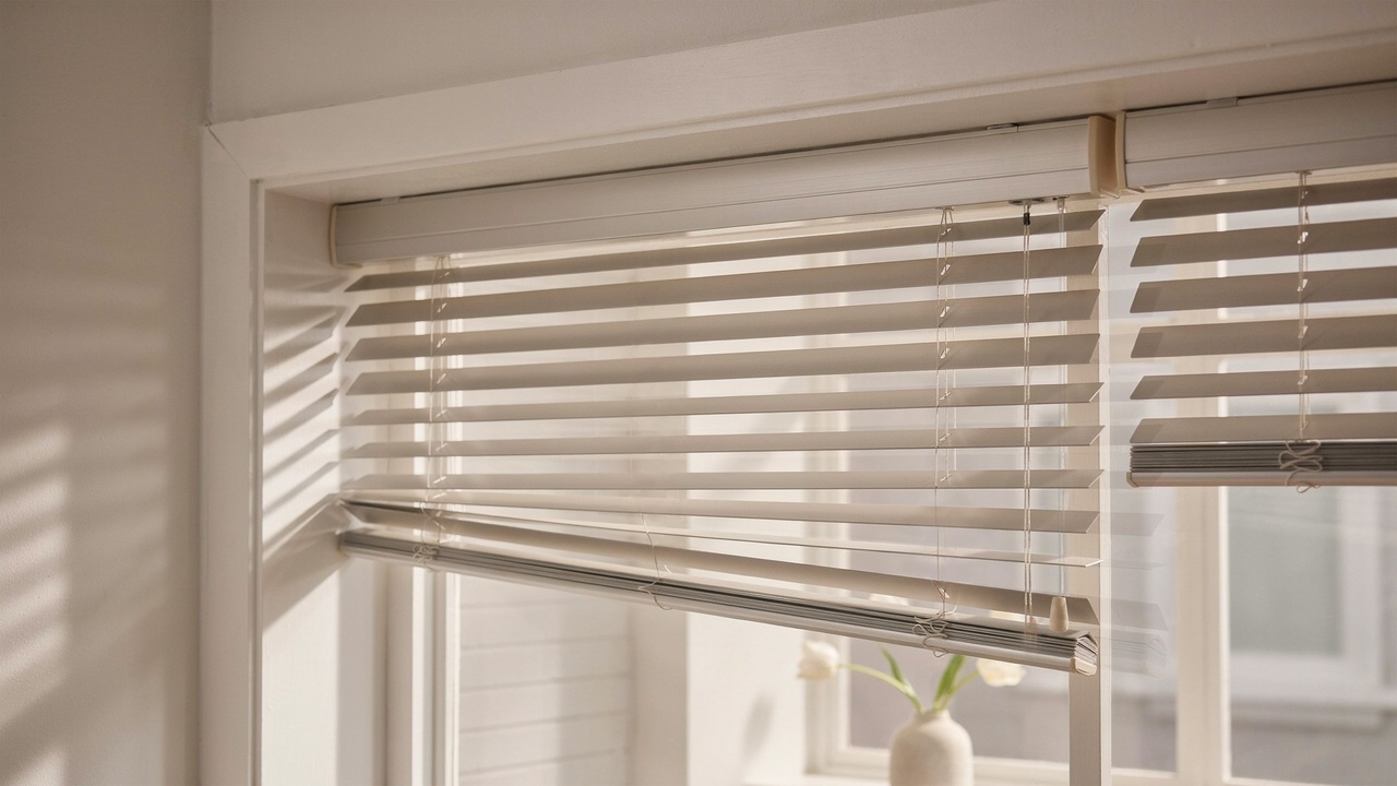 Cordless blinds resetting with the bottom rail lifted slightly.
